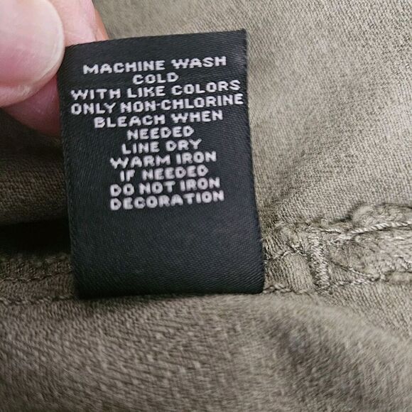 BKE Button Up Shirt Jacket Women's XS Embellished Relaxed Fit Military Combat - Picture 11 of 11